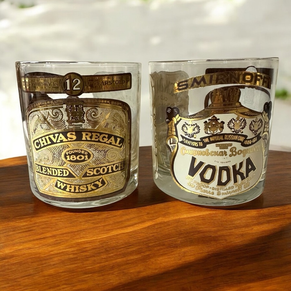 Chivas Regal and Smirnoff Vodka Glass Set (2)